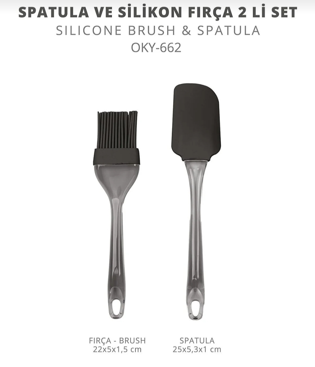 2 li Silikon Spatula / Fırça dəsti
