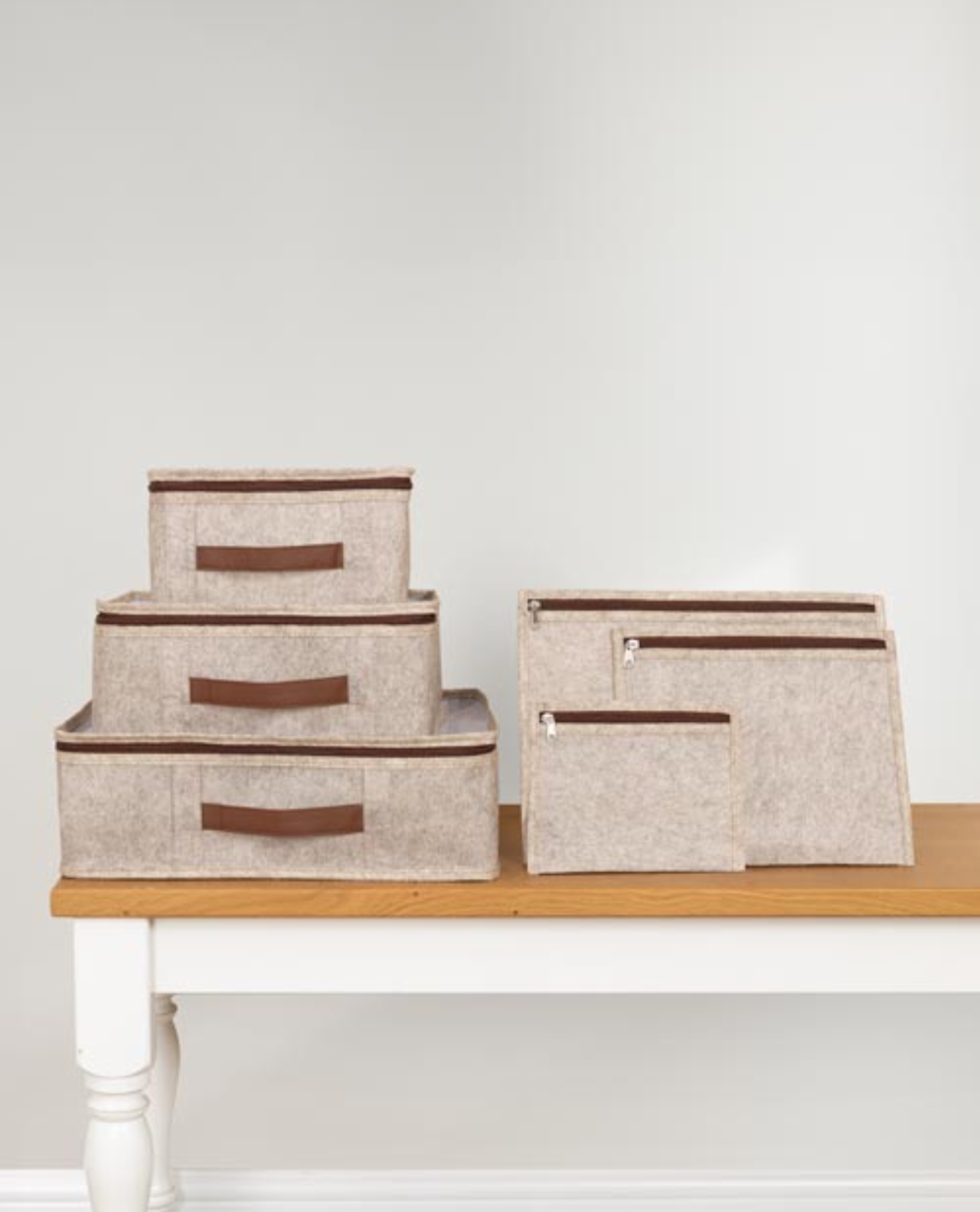 6 lı Dərili Səyahət Çantaları dəsti